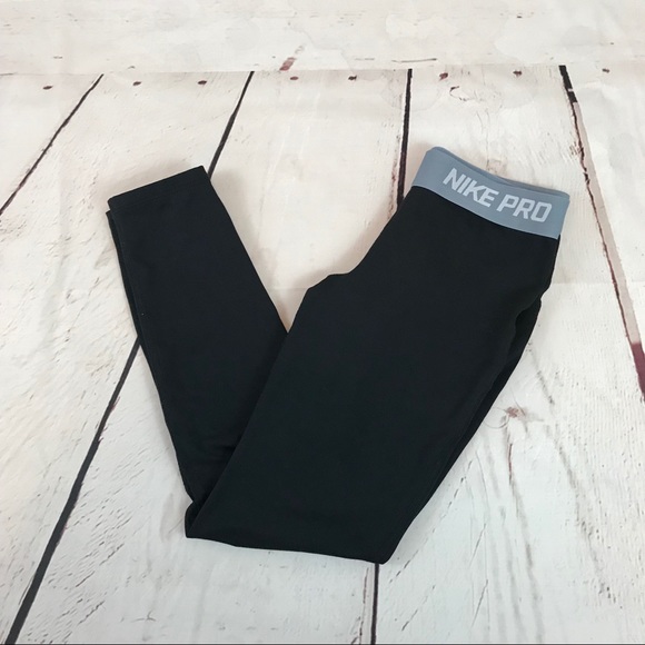 Nike Pants - Nike Pro Spandex, Capri Length. Black w/Gray trim